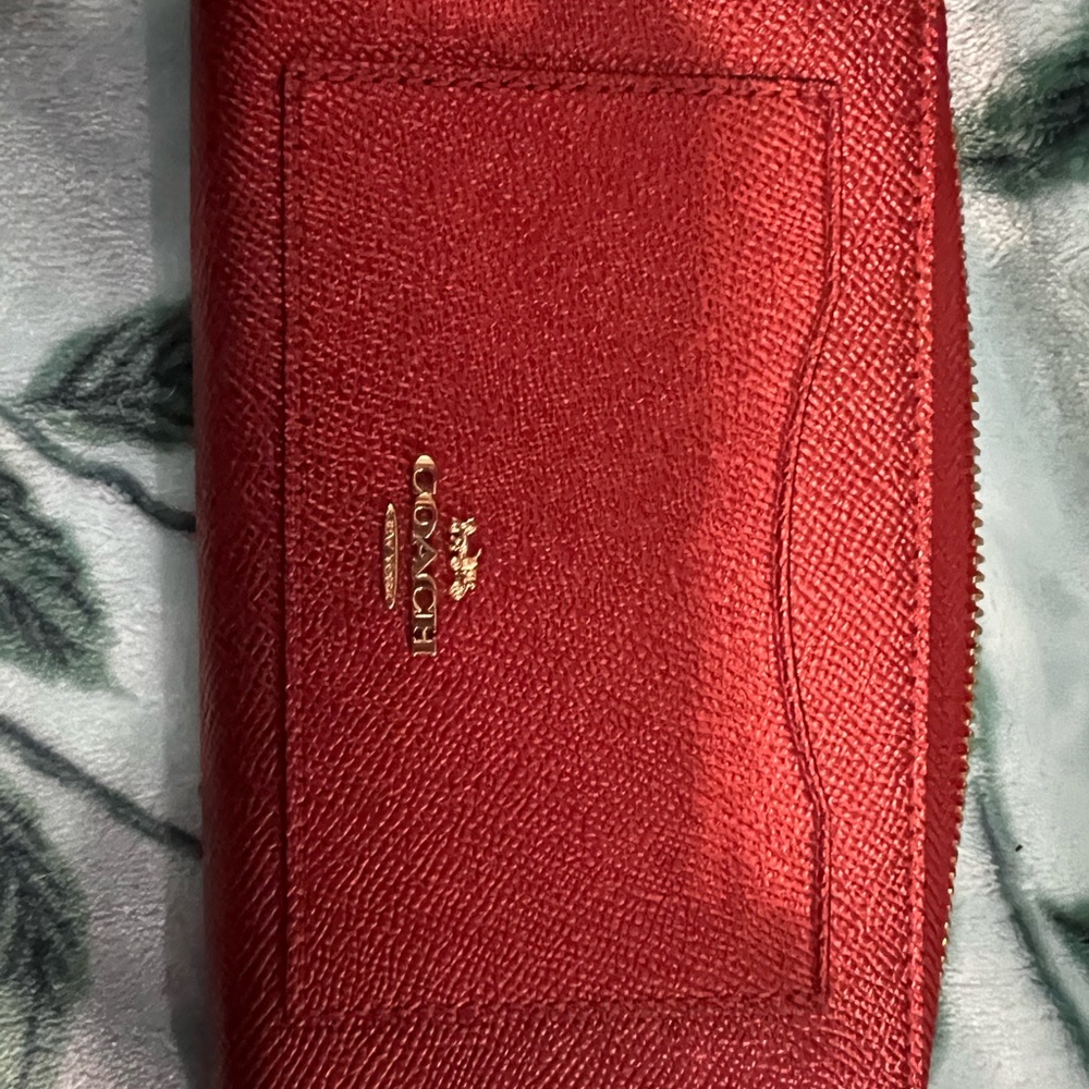 Coach Authentic Wallet. Red Sparkle With Gold Har… - image 6